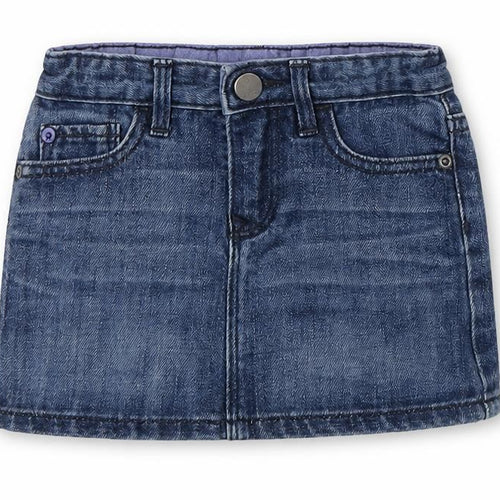 Gap Girls Blue Cotton A-Line Skirt Size 2 Years Regular Snap