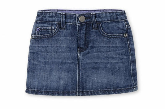 Gap Girls Blue Cotton A-Line Skirt Size 2 Years Regular Snap