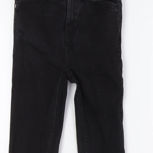 NEXT Boys Black Cotton Skinny Jeans Size 7 Years L22 in Regular Zip