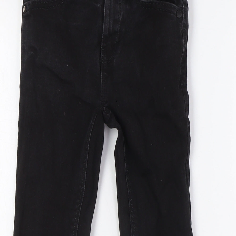 NEXT Boys Black Cotton Skinny Jeans Size 7 Years L22 in Regular Zip