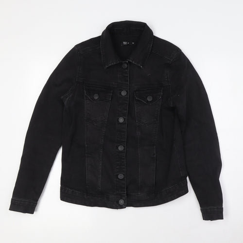 TEX Womens Black Jacket Size M Button