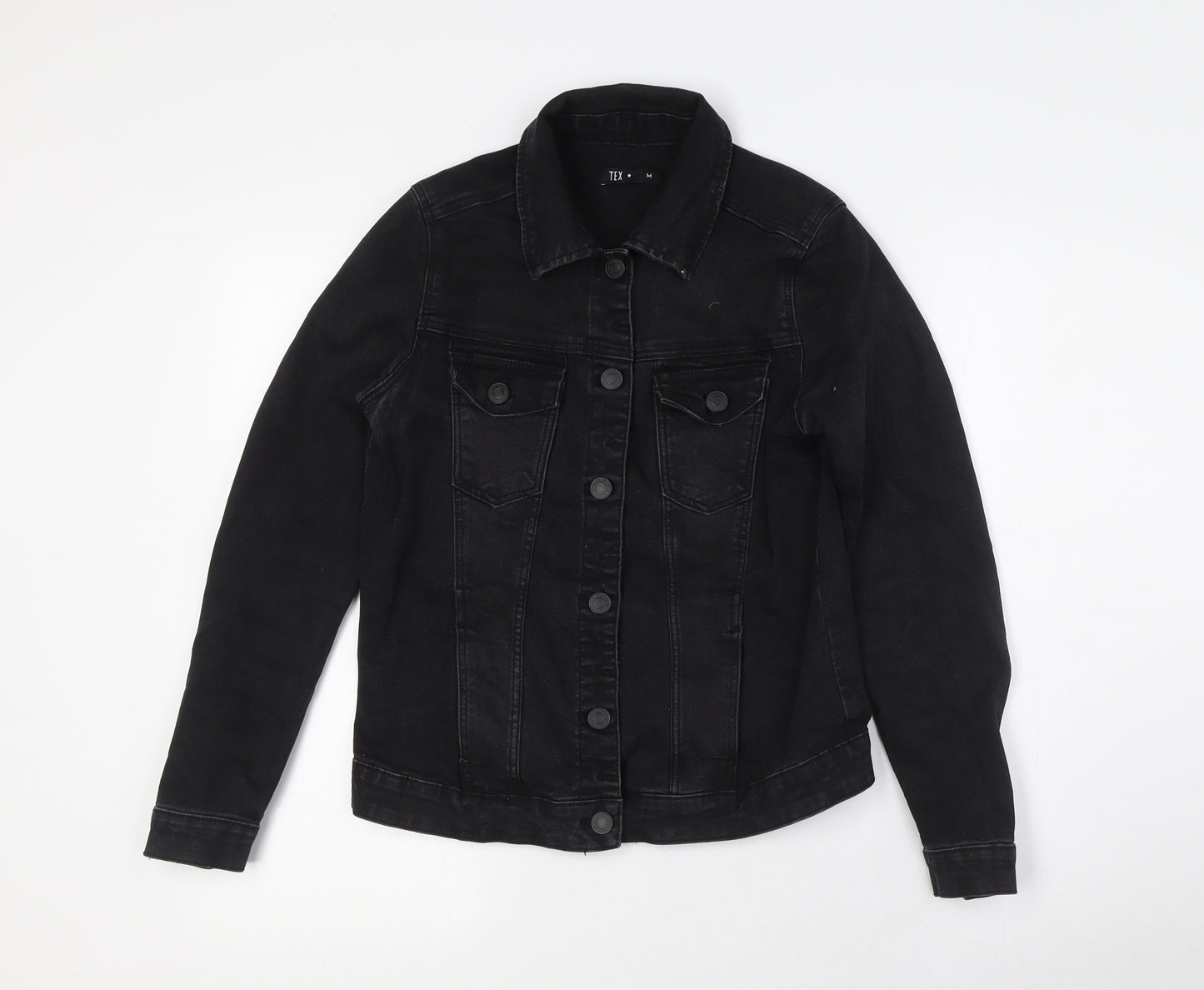 TEX Womens Black Jacket Size M Button