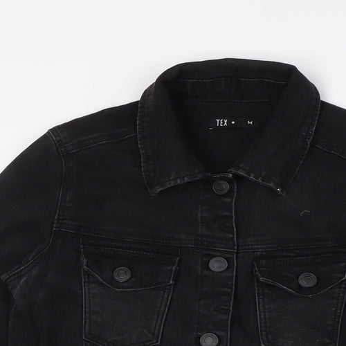 TEX Womens Black Jacket Size M Button