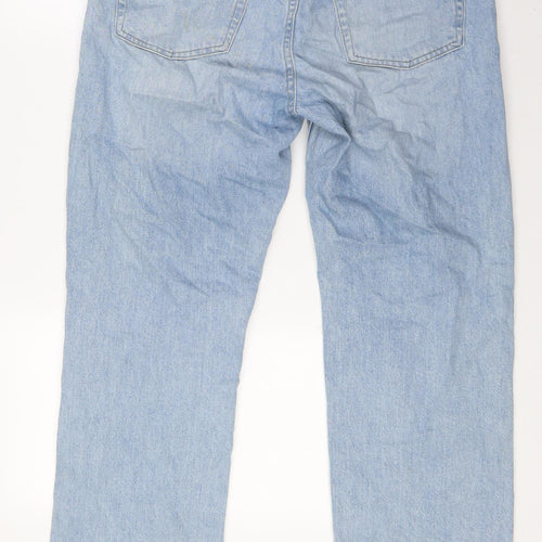 Uniqlo Womens Blue Cotton Skinny Jeans Size 28 in L32 in Regular Button