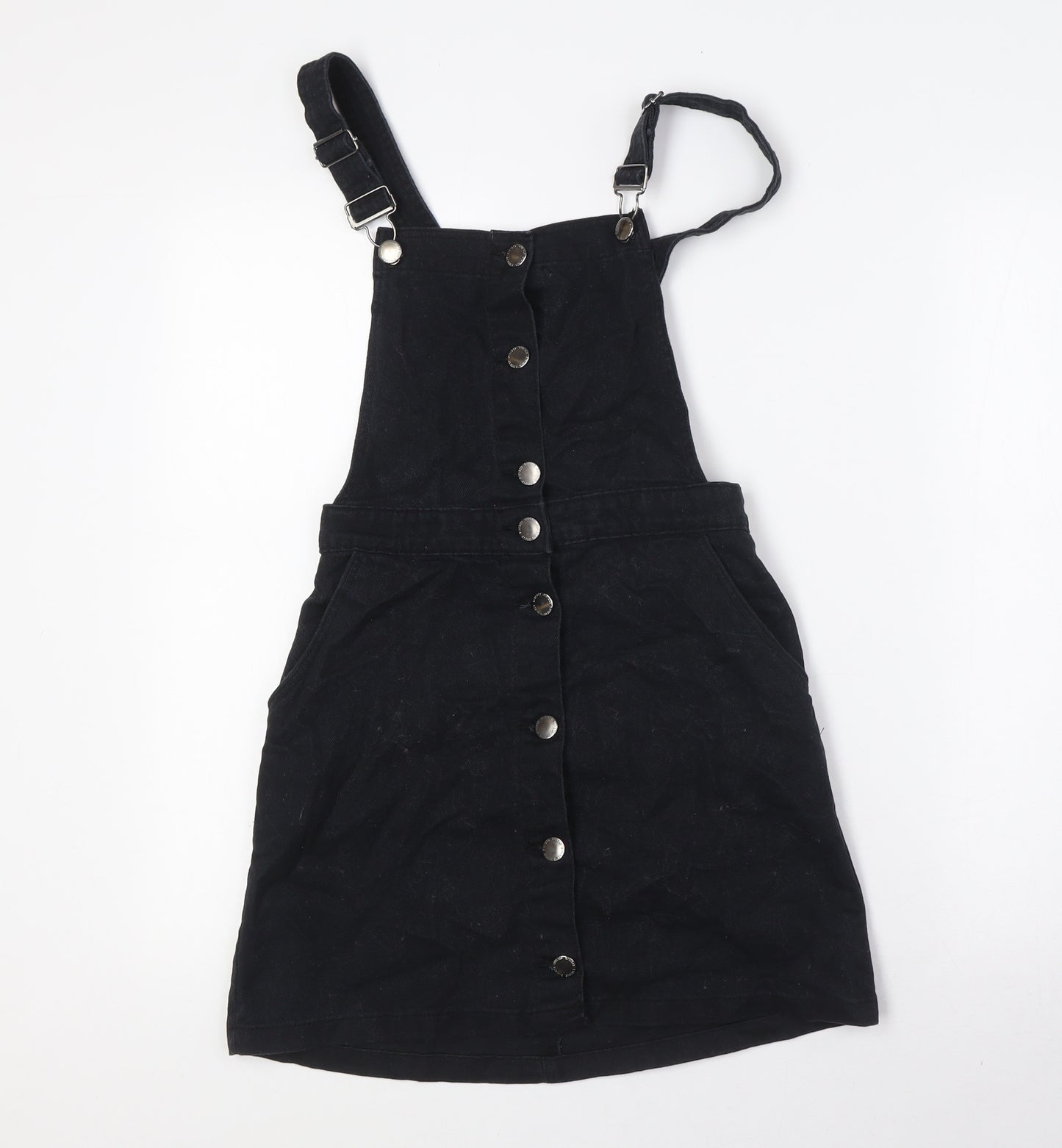 Divided by H&M Womens Black Cotton A-Line Size 6 Square Neck