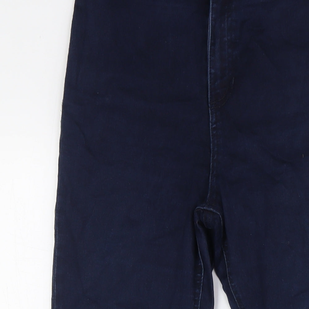 Marks and Spencer Womens Blue Cotton Skinny Jeans Size 12 L26 in Slim Button