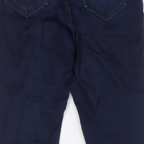 Marks and Spencer Womens Blue Cotton Skinny Jeans Size 12 L26 in Slim Button
