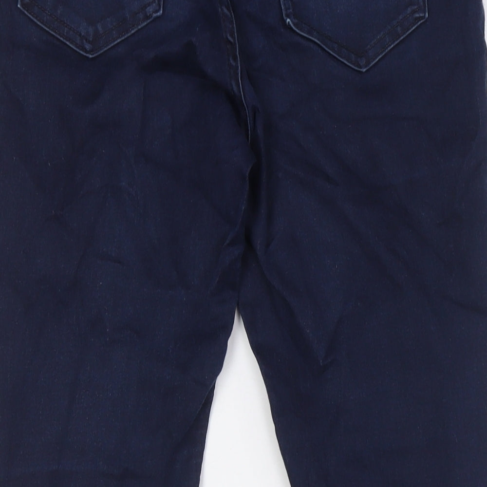 Marks and Spencer Womens Blue Cotton Skinny Jeans Size 12 L26 in Slim Button
