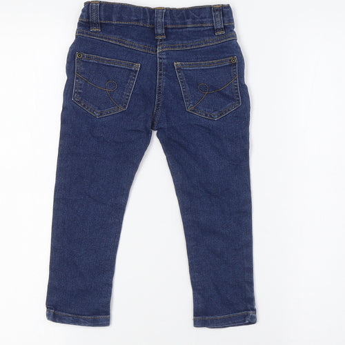 Denim Co Girls Blue Cotton Straight Jeans Size 2-3 Years Regular Button