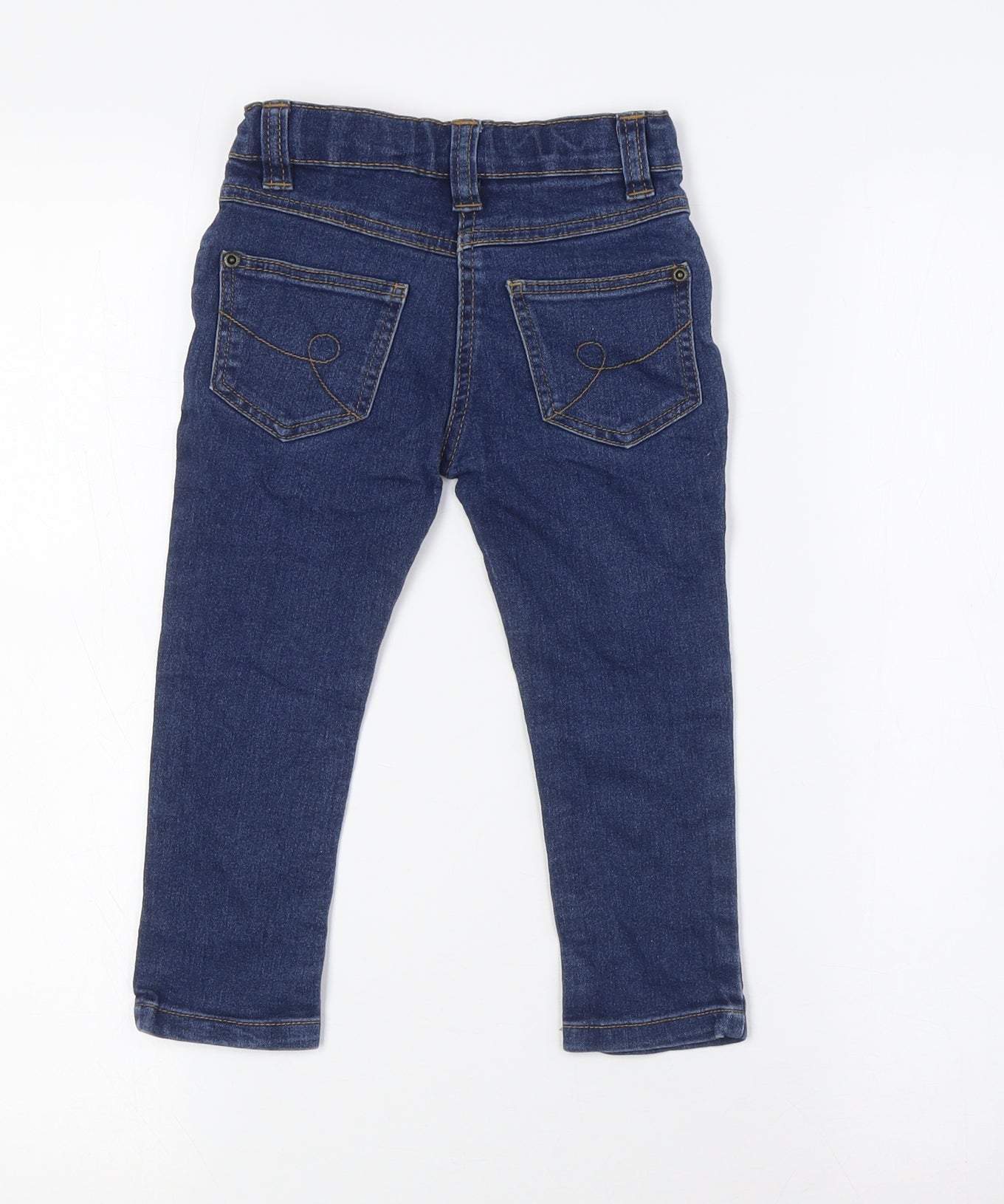 Denim Co Girls Blue Cotton Straight Jeans Size 2-3 Years Regular Button