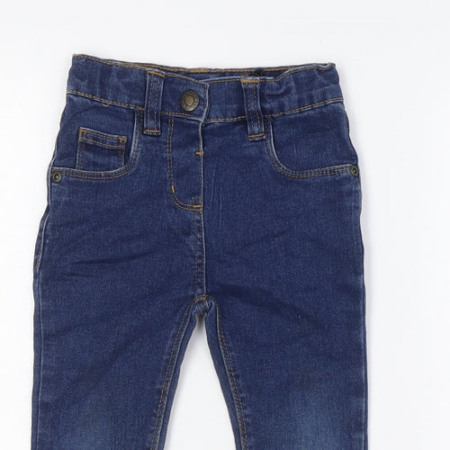 Denim Co Girls Blue Cotton Straight Jeans Size 2-3 Years Regular Button