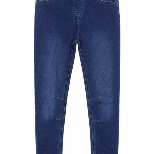 TU Girls Blue Cotton Skinny Jeans Size 11 Years L28 in Regular Tie - Elasticated Waist