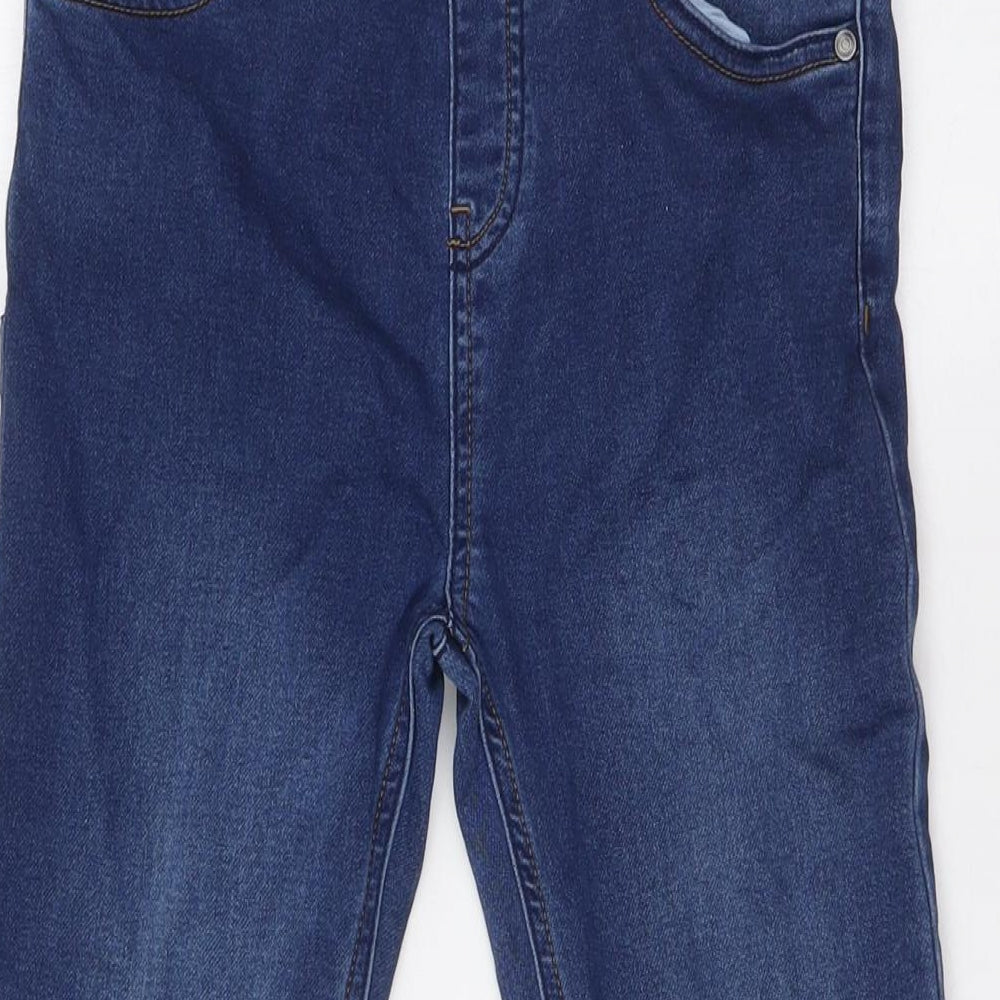 TU Girls Blue Cotton Skinny Jeans Size 11 Years L28 in Regular Tie - Elasticated Waist