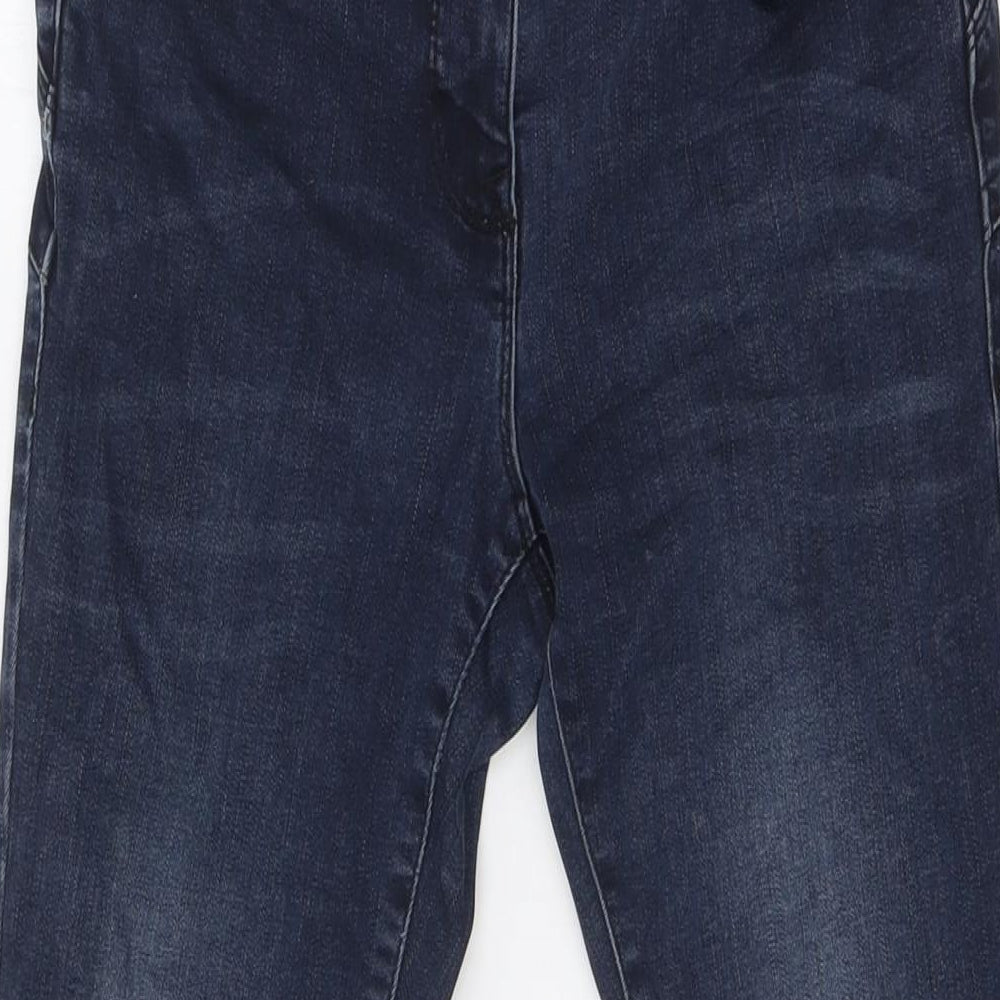 NEXT Womens Blue Cotton Mom Jeans Size 12 L27 in Regular Button