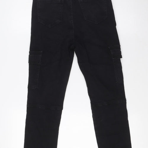 Estee Brown Womens Black Cotton Straight Jeans Size M L26 in Regular - Cuffed Legs