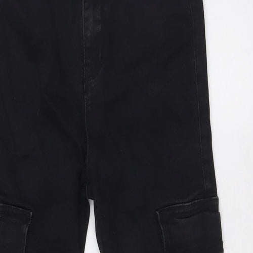 Estee Brown Womens Black Cotton Straight Jeans Size M L26 in Regular - Cuffed Legs