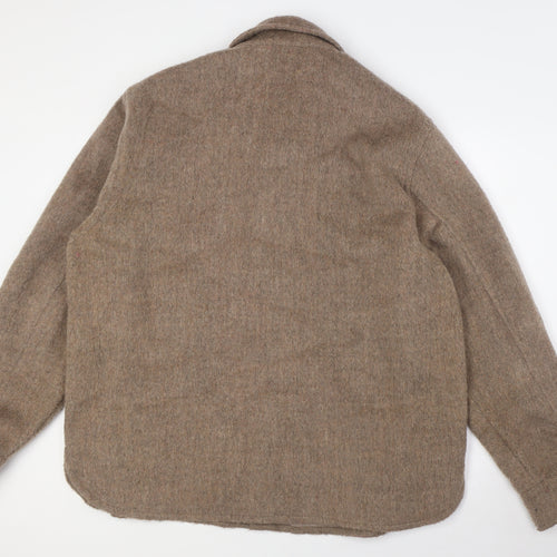 Weekday Womens Beige Jacket Size L Button - Shacket