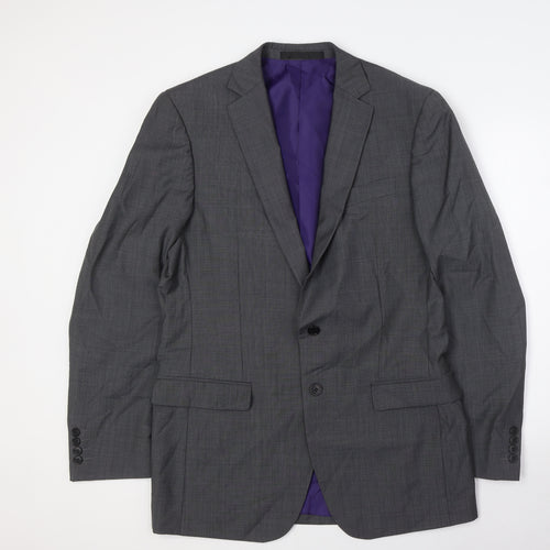 Marks and Spencer Mens Grey Polyester Jacket Suit Jacket Size 40 Big & Tall