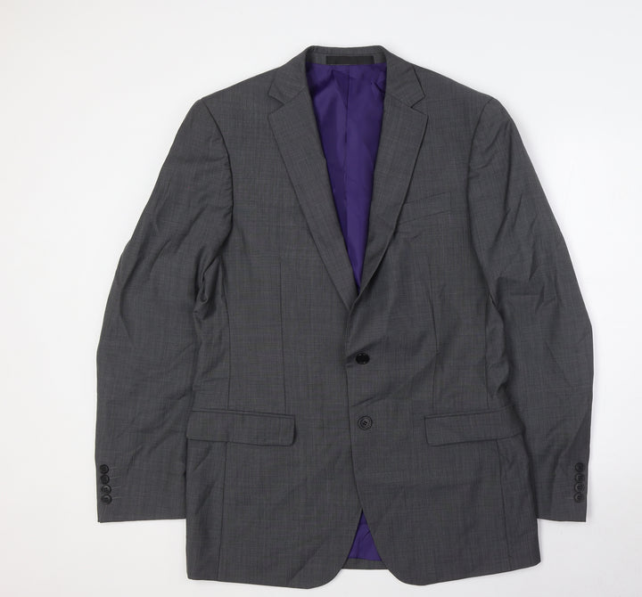 Marks and Spencer Mens Grey Polyester Jacket Suit Jacket Size 40 Big & Tall