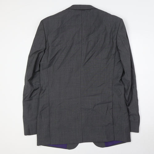 Marks and Spencer Mens Grey Polyester Jacket Suit Jacket Size 40 Big & Tall