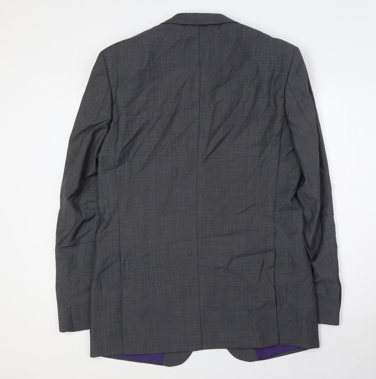 Marks and Spencer Mens Grey Polyester Jacket Suit Jacket Size 40 Big & Tall