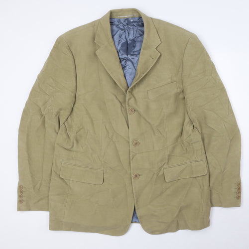 Racing Green Mens Beige Cotton Jacket Suit Jacket Size 44 Regular - Mole skin