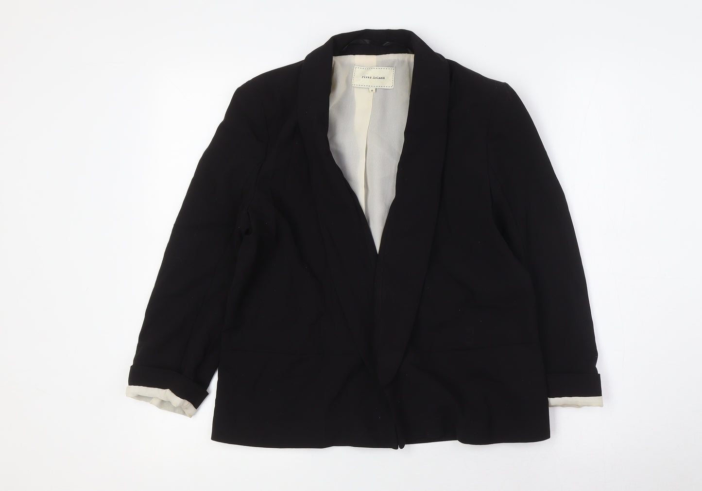 River Island Womens Black Jacket Size 8