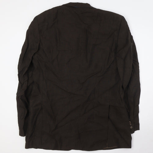 John Lewis Mens Brown Linen Jacket Suit Jacket Size 42 Big & Tall