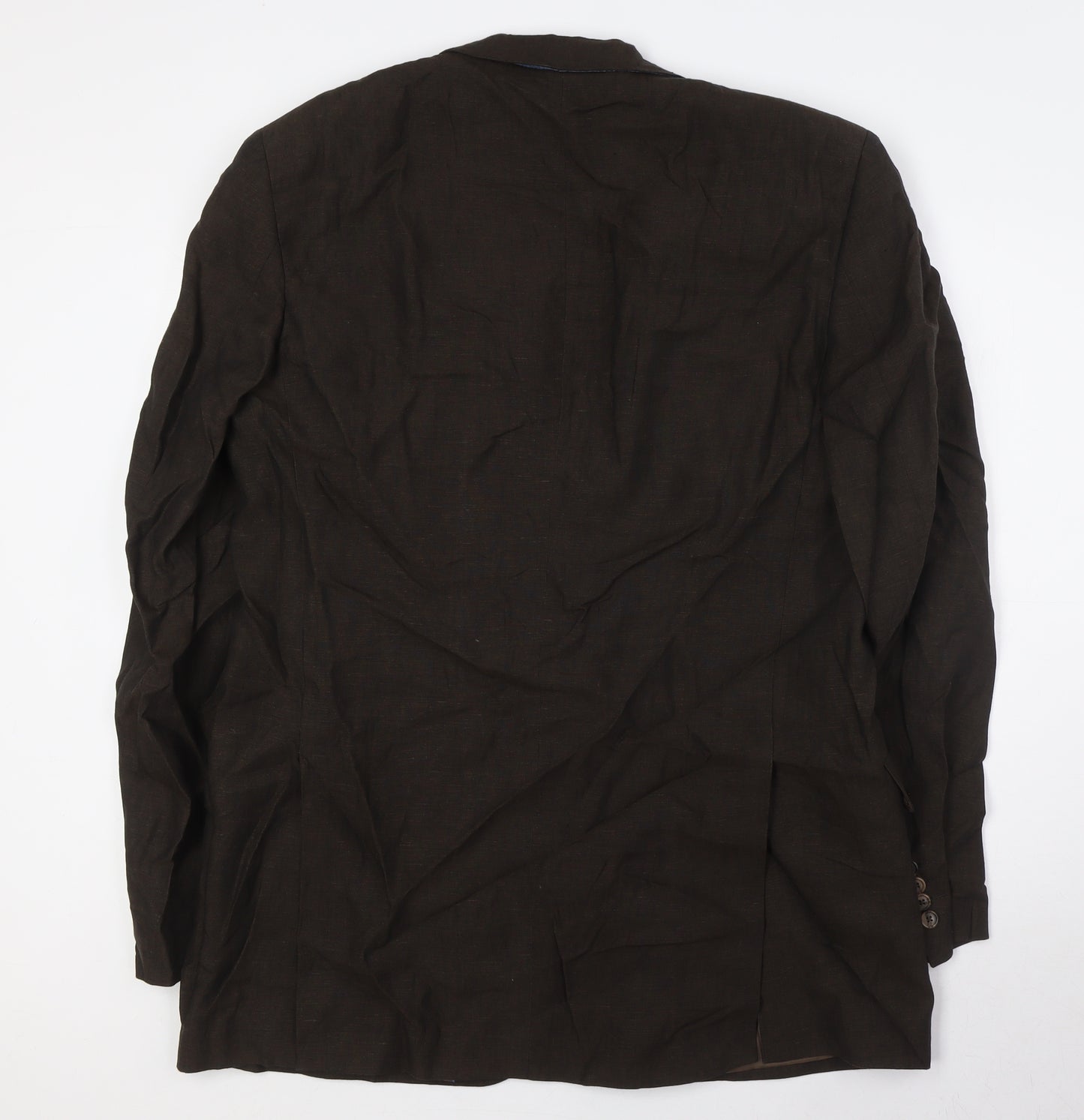 John Lewis Mens Brown Linen Jacket Suit Jacket Size 42 Big & Tall