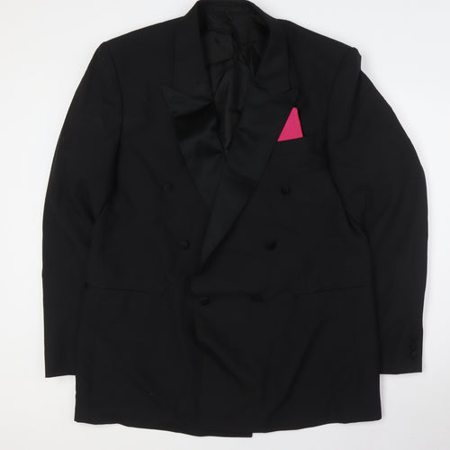 Varteks Mens Black Polyester Tuxedo Suit Jacket Size 44 Regular