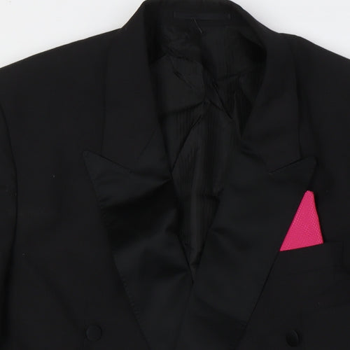 Varteks Mens Black Polyester Tuxedo Suit Jacket Size 44 Regular