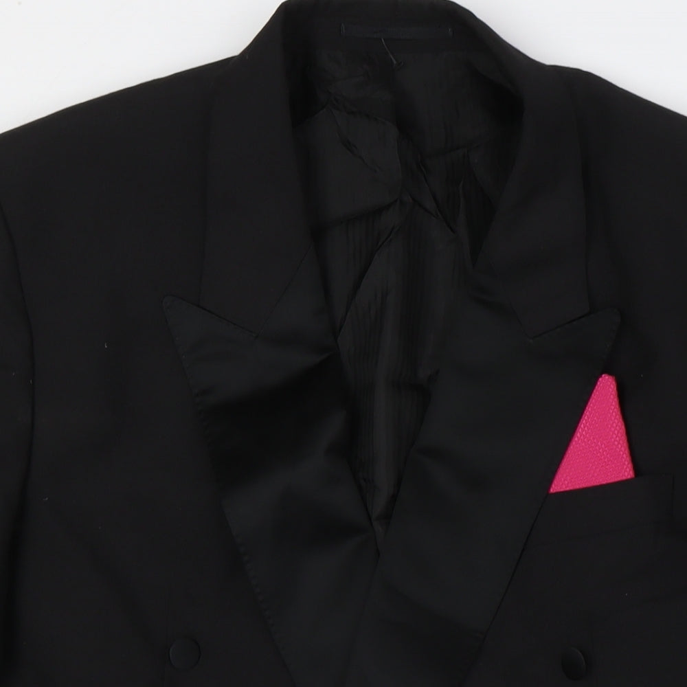 Varteks Mens Black Polyester Tuxedo Suit Jacket Size 44 Regular
