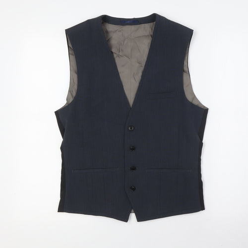 NEXT Mens Grey Gilet Waistcoat Size 36 Button