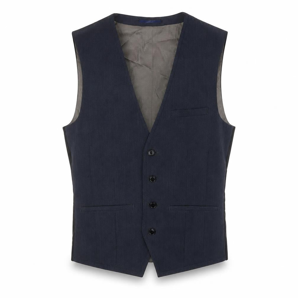 Front view of NEXT women’s grey gilet waistcoat, size UK 36, button
