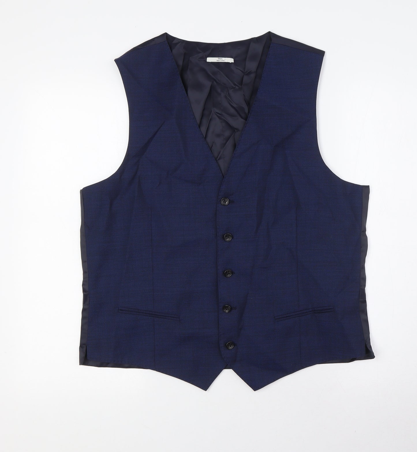Marks and Spencer Mens Blue Gilet Waistcoat Size L Button