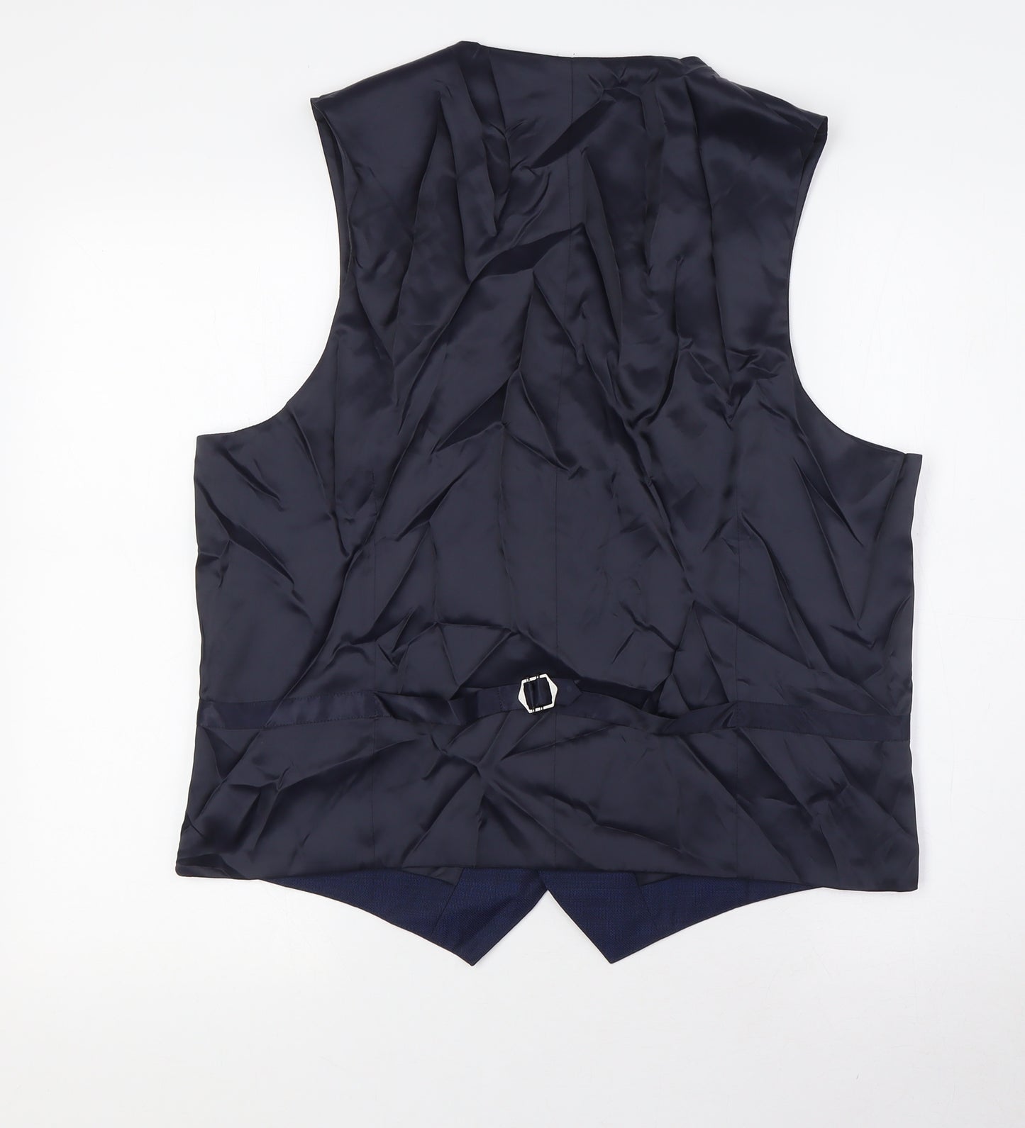 Marks and Spencer Mens Blue Gilet Waistcoat Size L Button