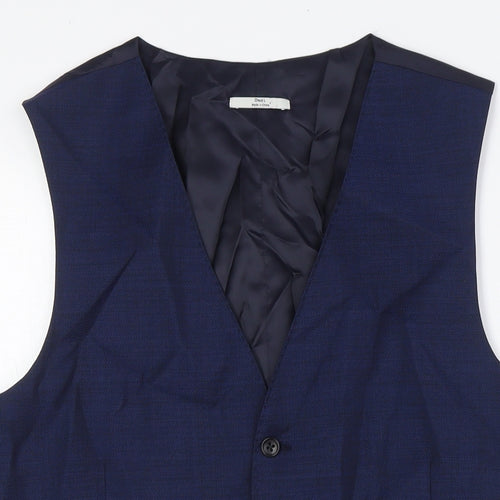 Marks and Spencer Mens Blue Gilet Waistcoat Size L Button