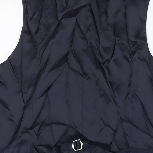 Marks and Spencer Mens Blue Gilet Waistcoat Size L Button