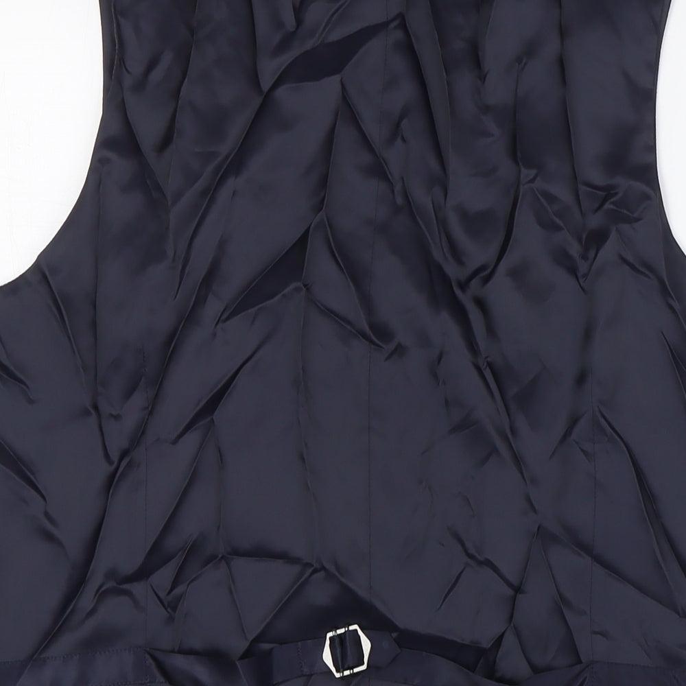 Marks and Spencer Mens Blue Gilet Waistcoat Size L Button