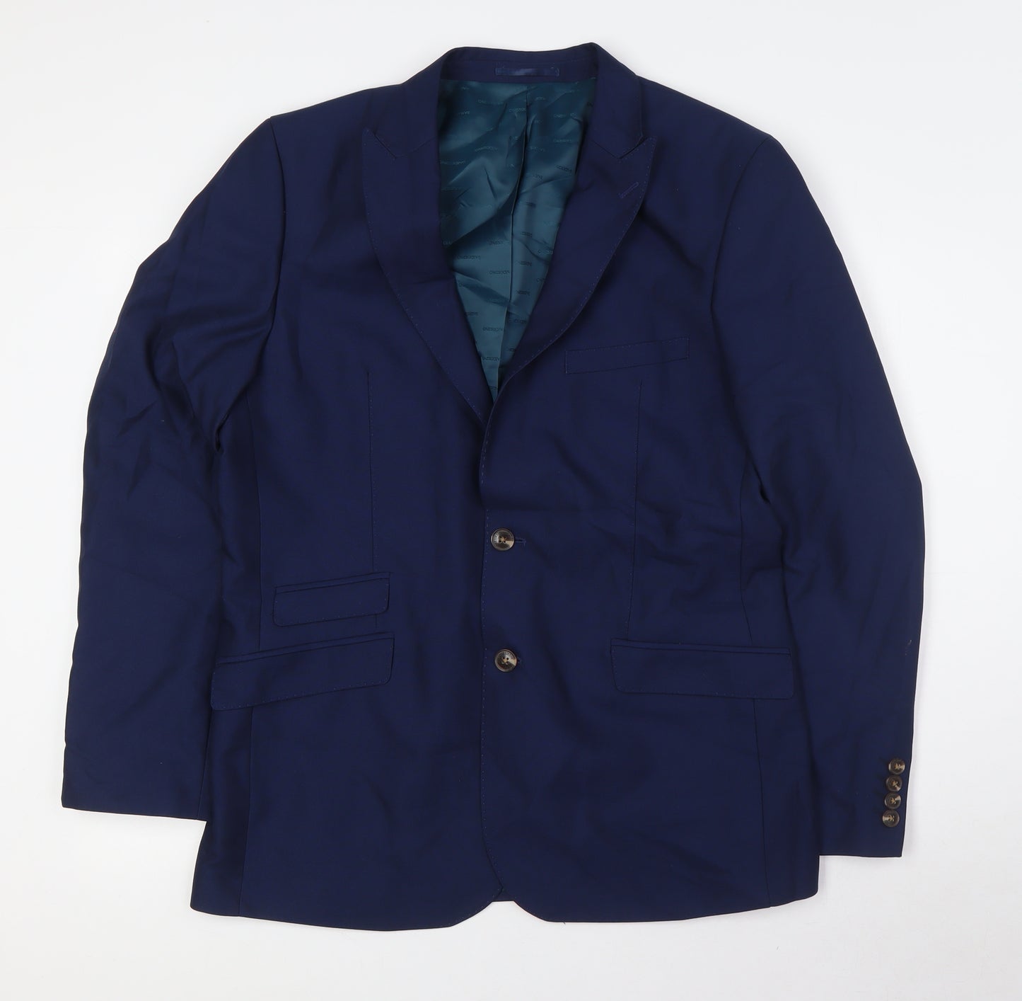 OneSixFive Mens Blue Polyester Jacket Suit Jacket Size 42 Regular