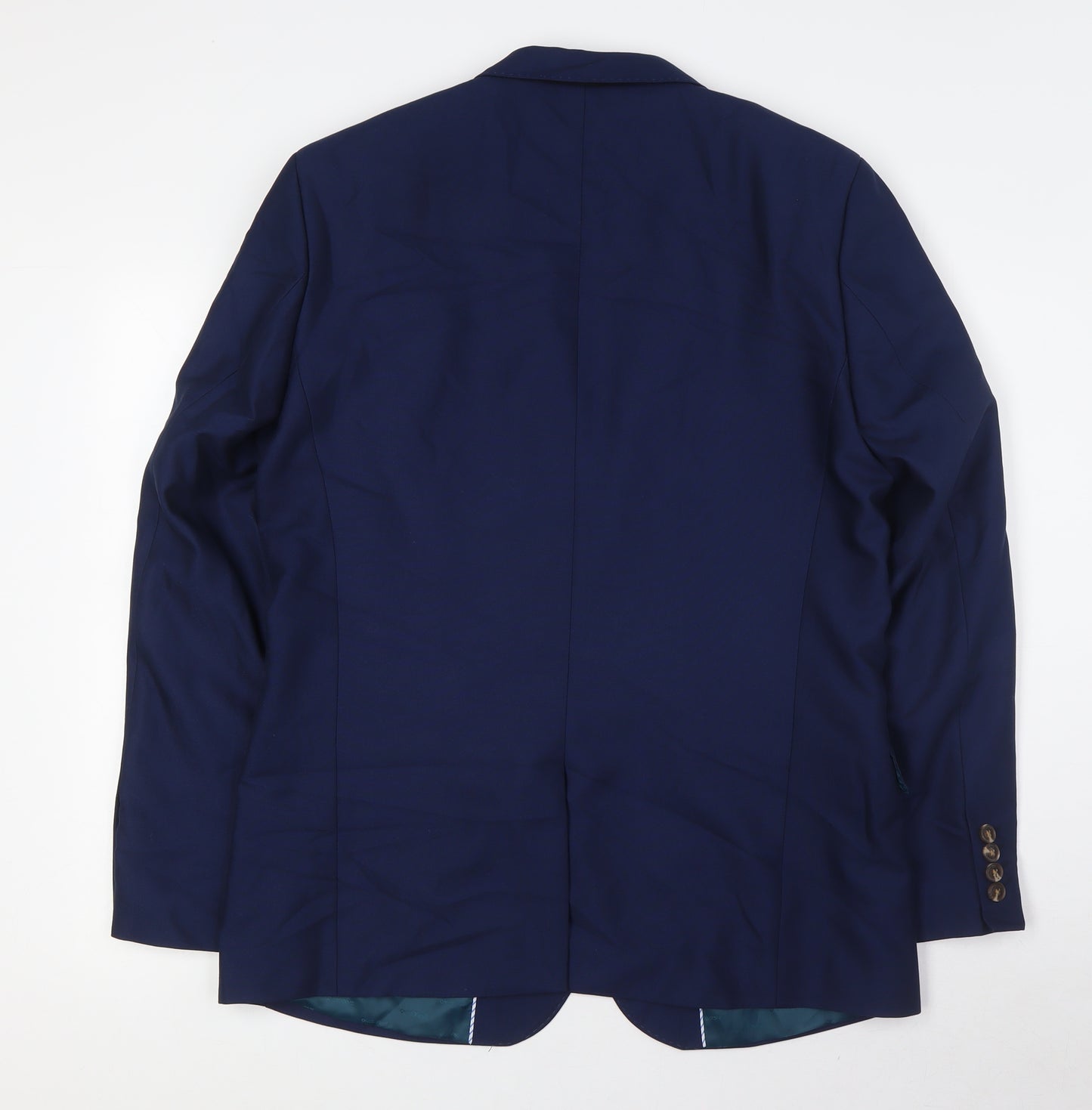 OneSixFive Mens Blue Polyester Jacket Suit Jacket Size 42 Regular