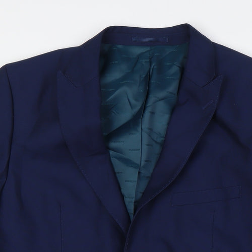 OneSixFive Mens Blue Polyester Jacket Suit Jacket Size 42 Regular