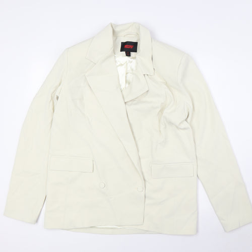 Misspap Womens Ivory Jacket Size 6 Button