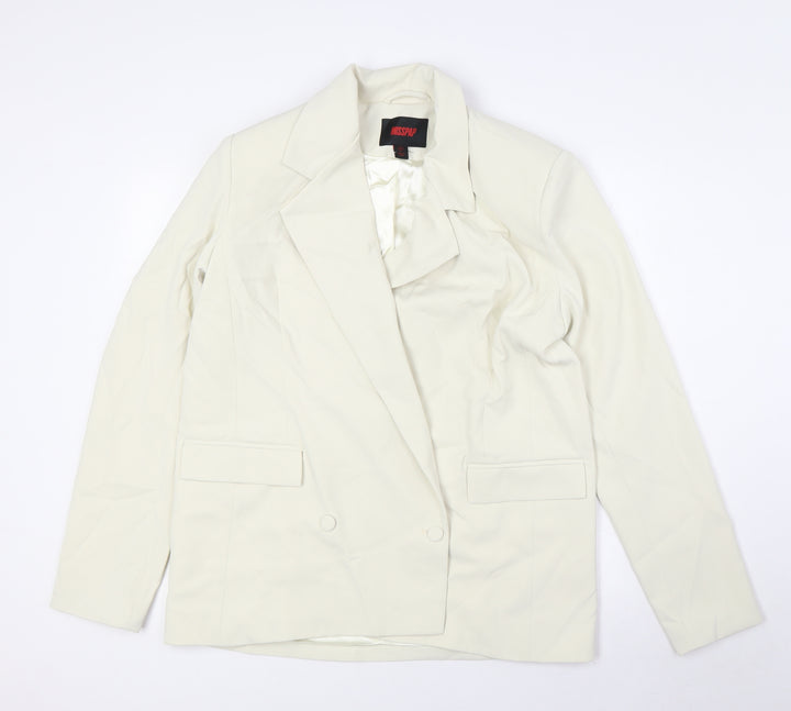 Misspap Womens Ivory Jacket Size 6 Button