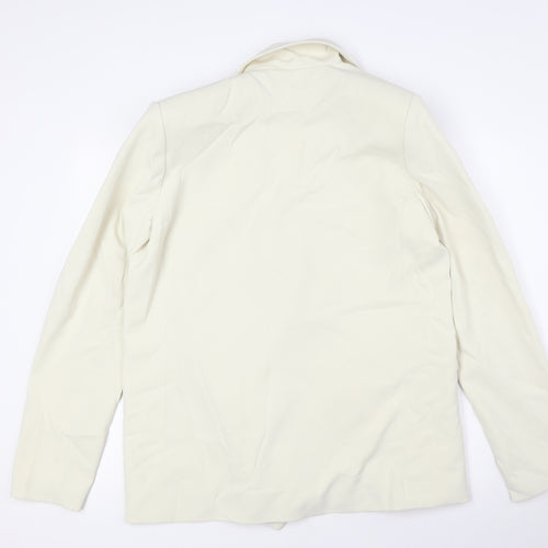 Misspap Womens Ivory Jacket Size 6 Button
