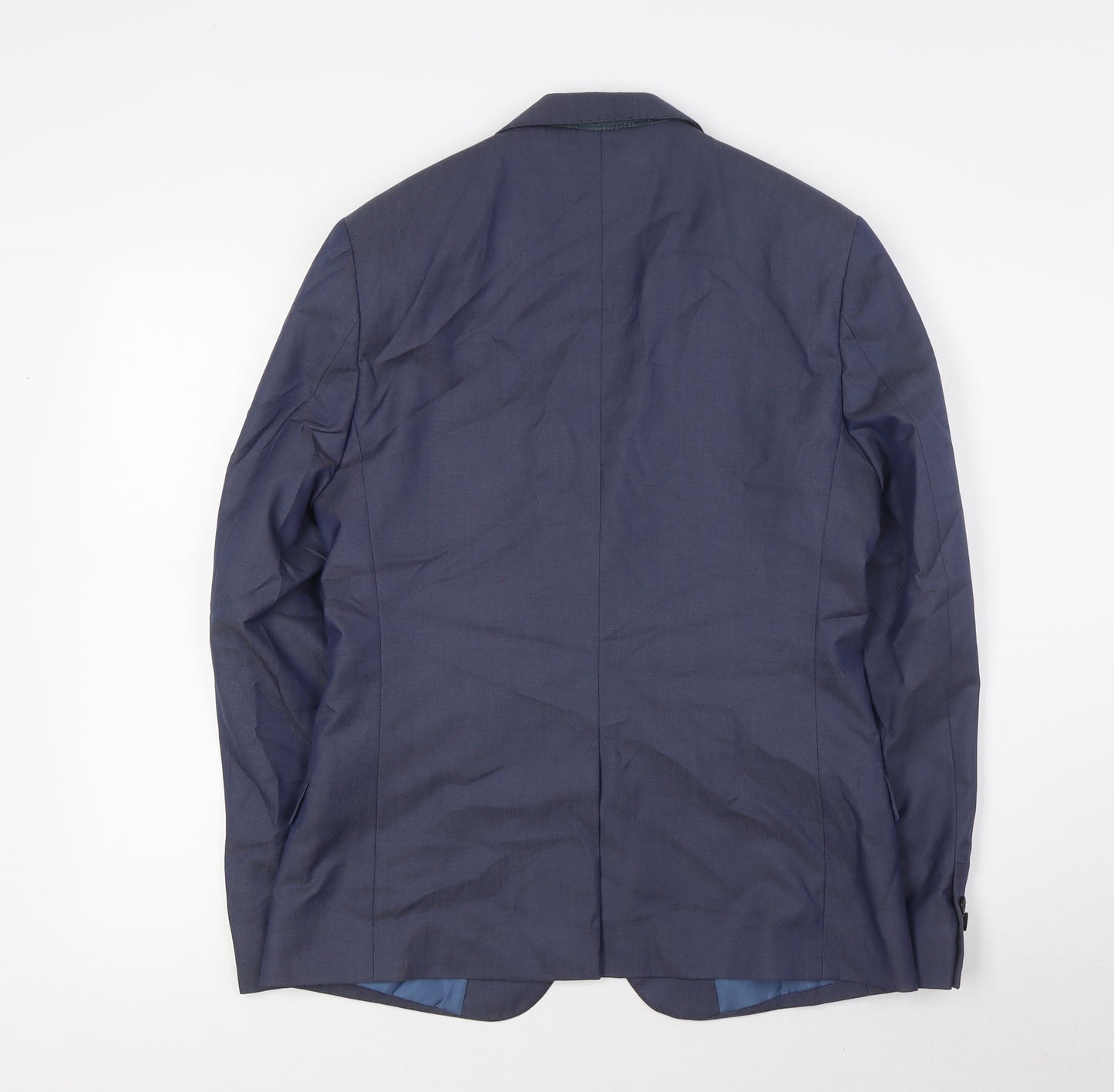 Marks and Spencer Mens Blue Polyester Jacket Suit Jacket Size 36 Regular