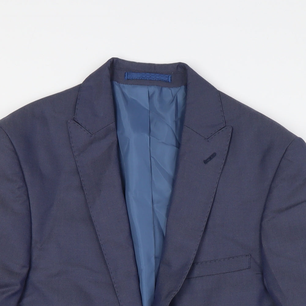 Marks and Spencer Mens Blue Polyester Jacket Suit Jacket Size 36 Regular
