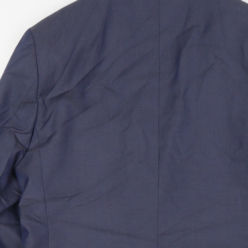Marks and Spencer Mens Blue Polyester Jacket Suit Jacket Size 36 Regular