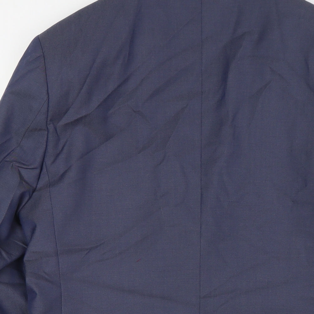 Marks and Spencer Mens Blue Polyester Jacket Suit Jacket Size 36 Regular