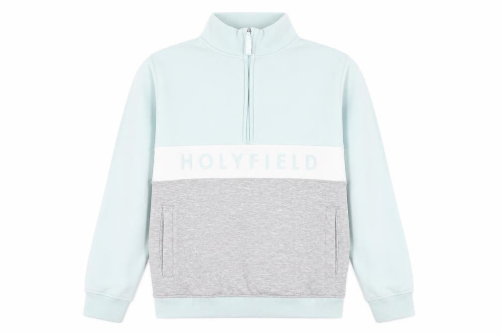 Holyfield Girls Blue Cotton Pullover Sweatshirt Size 12-13 Years Zip